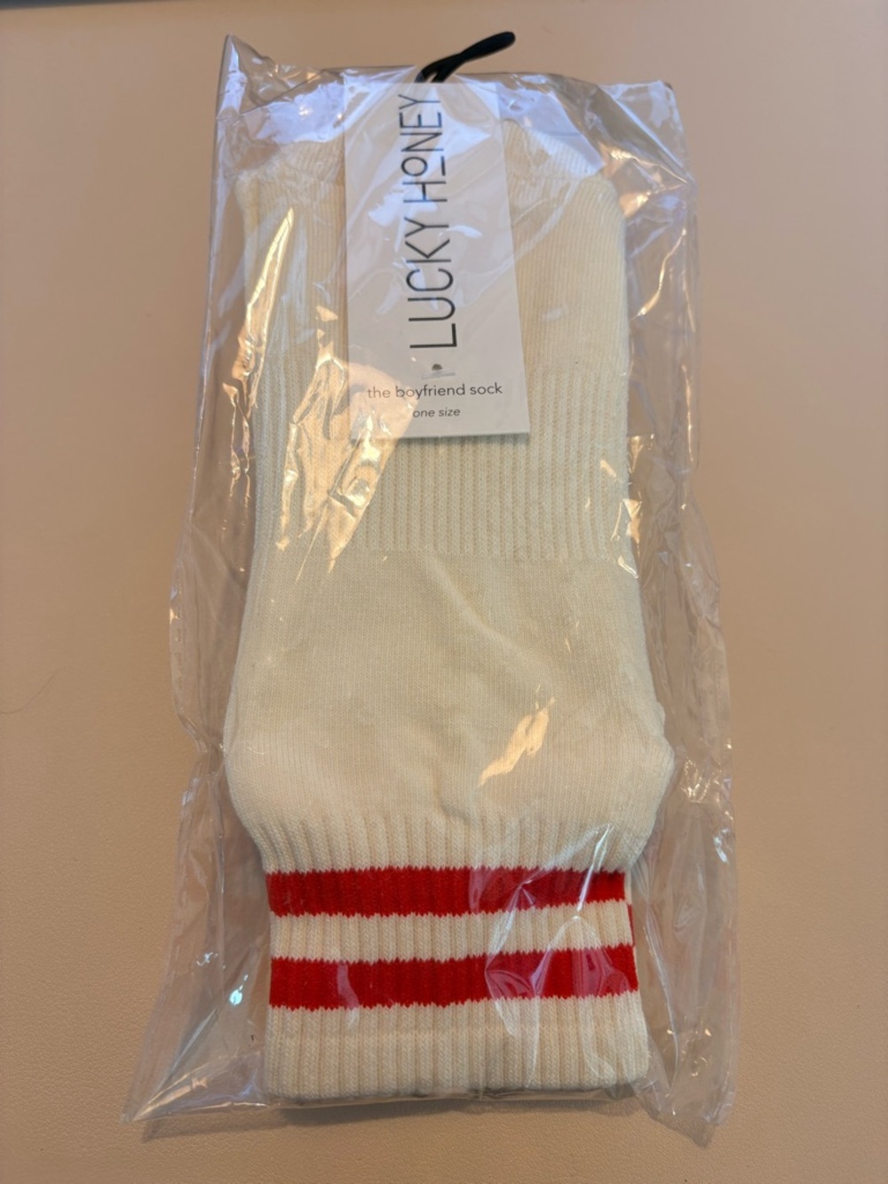 Lucky Honey the boyfriend sock - one size. NWT - Picture 6 of 6